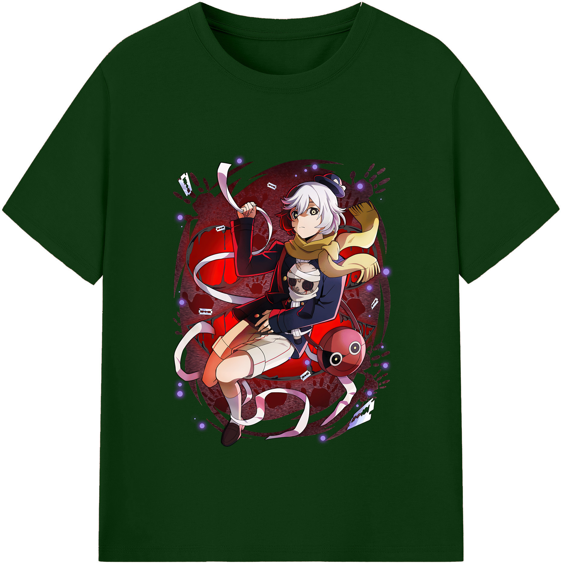 （画像用） 文豪ストレイドッグス Bungo Stray Dogs 綿100％半袖Tシャツ（フロントプリント）